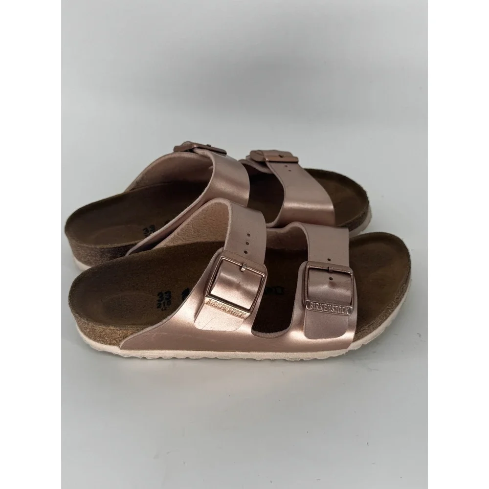 Birkenstock Arizona Sandals Kids 35 Rose Gold Metallic 1018925